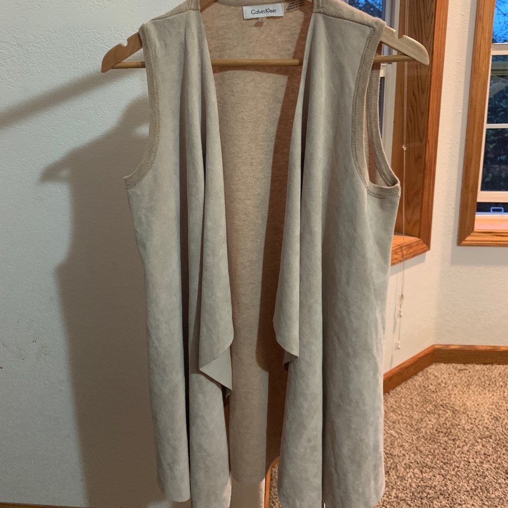 Calvin Klein Open-front draped cardigan